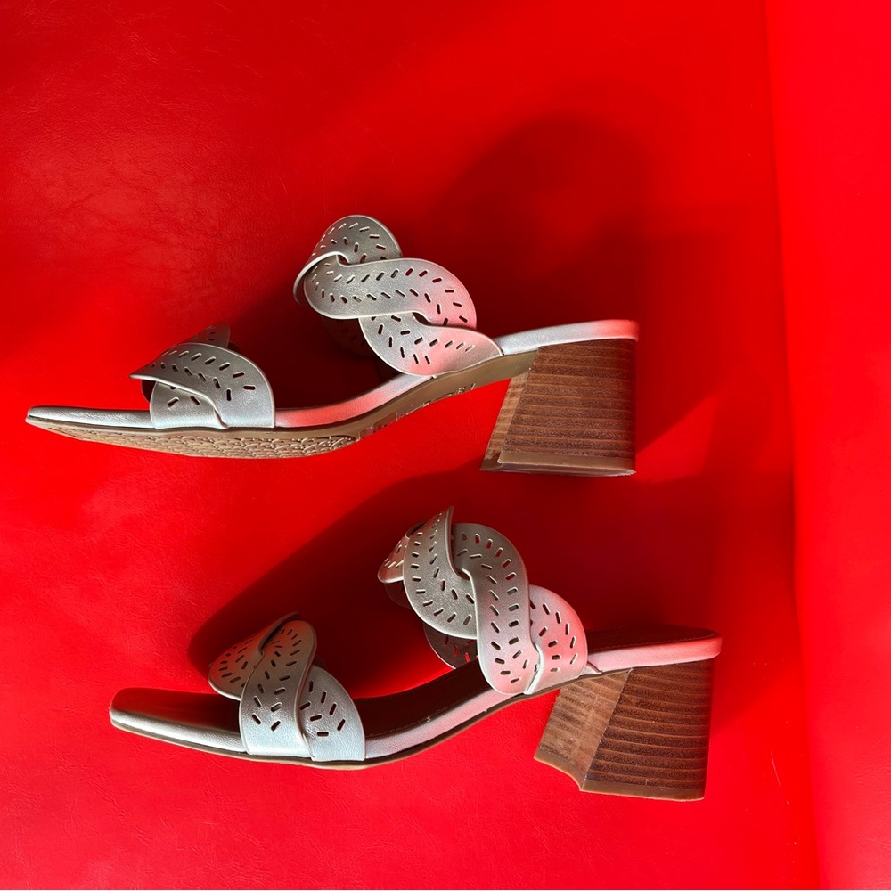 Joie Society Vegan matte gold double strap sandals